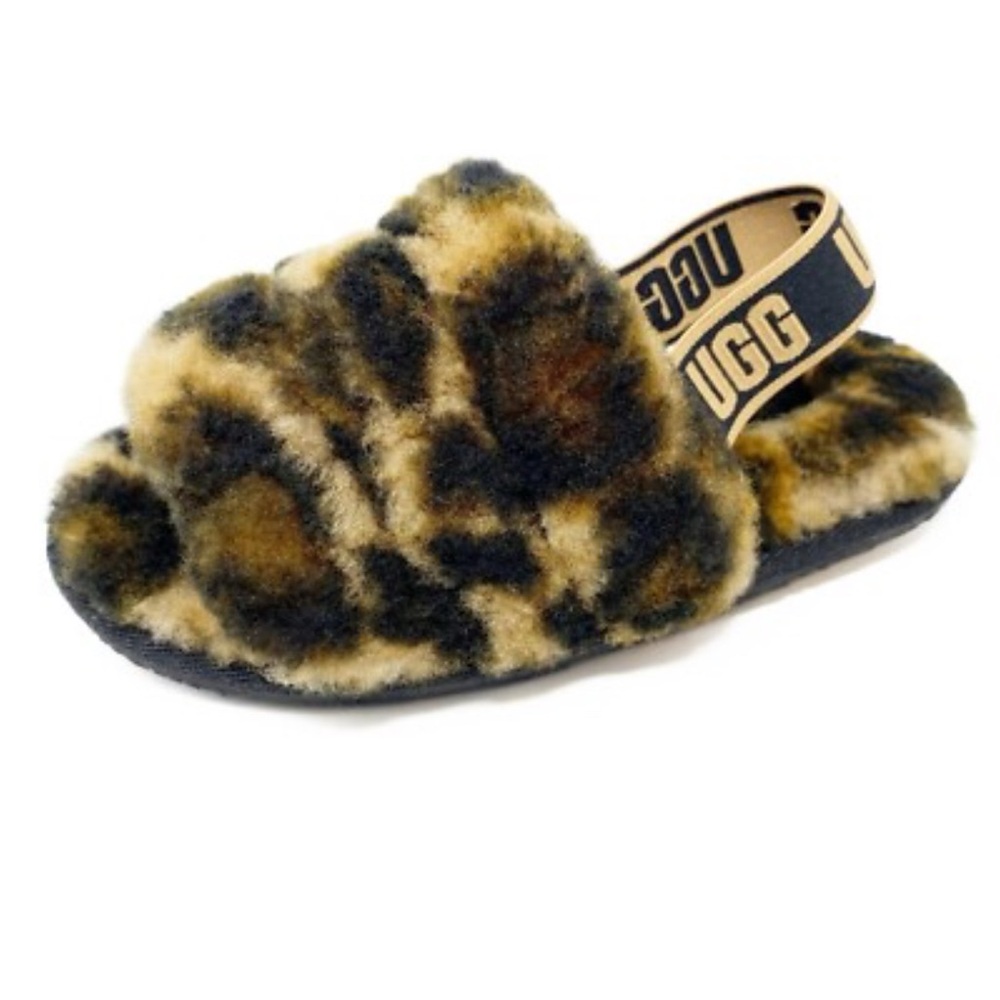 UGG Baby Fluff Leopard Slippers